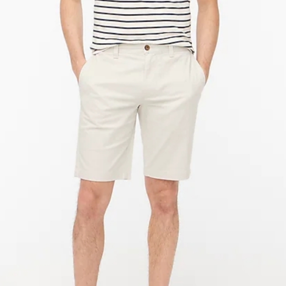J Crew Rivington flex chino short 11" stone khaki 35